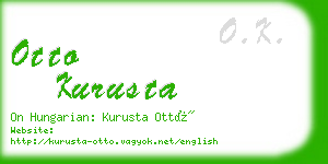 otto kurusta business card